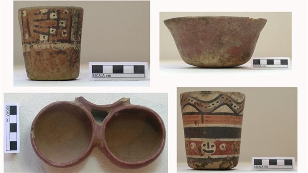 Artefactos mortuarios encontrados en las tumbas.