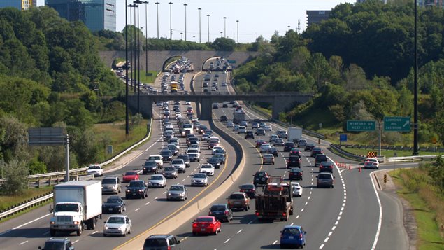 The Don Valley Parkway (DVP) is one of the busiest highways in Canada cutting through the middle of Toronto.