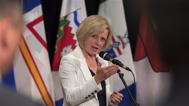 La première ministre de l'Alberta Rachel Notley au Conseil de la fédération