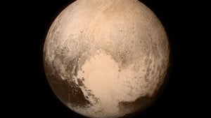 An image provided by NASA yesterday, shows Pluto, as seen from the New Horizons spacecraft