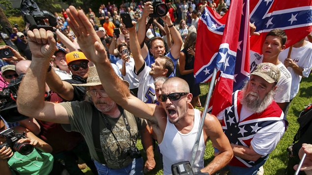 Miembros del Ku Klux Klan y supremacistas blancos en Carolina del Sur.