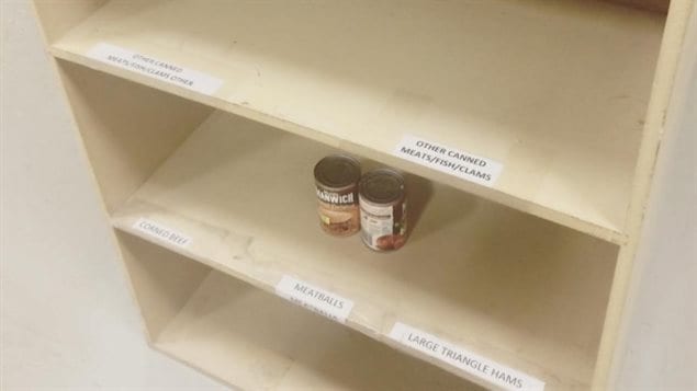The shelves are bare at a food bank in the heart of Canada’s oil patch.  The number of people seeking free food is spiking across the province of Alberta.