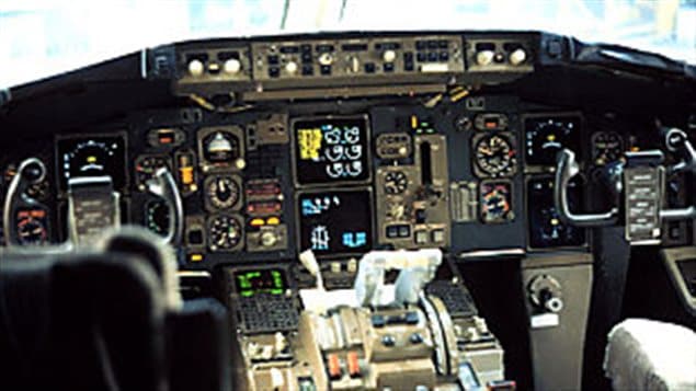 Cockpit of a 767