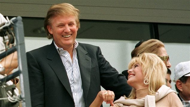 特朗普（Donald Trump）和他的第一任妻子伊万娜。