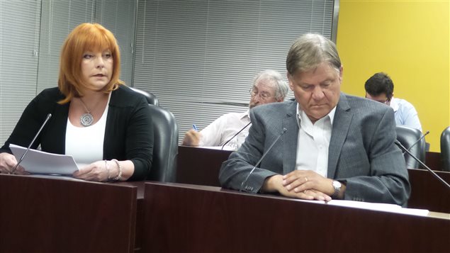 Philomena Comerford a pris la parole à l'hôtel de ville de Toronto à l'invitation du conseiller municipal Jim Karygiannis.