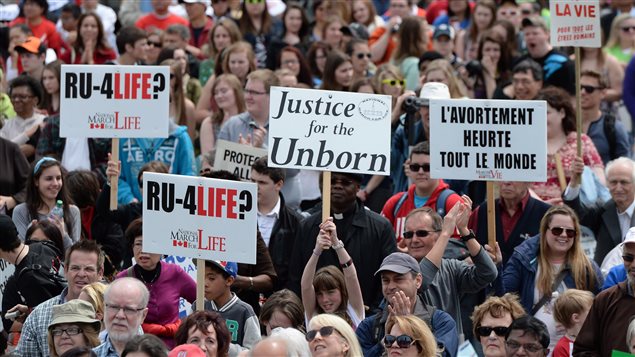 Marcha contra el aborto en Ottawa en 2014.