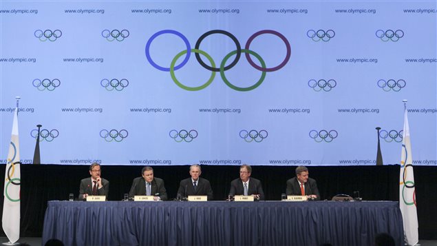Le congrès SportAccord s'est tenu à Québec en 2012 en présence, entre autres, du président du Comité international olympique, Jacques Rogge (au centre).
