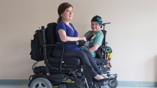 Stella Palikarova, left, and Andrew Morrison-Gurza are throwing a party meant to give people with disabilities a chance to explore and express their sexuality. 
