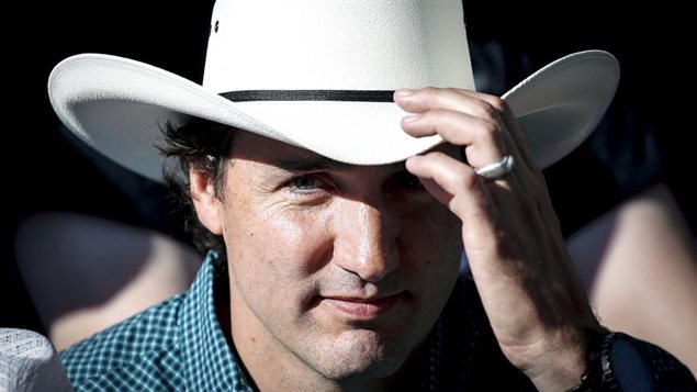Justin Trudeau au Stampede de Calgary en juillet 2014.