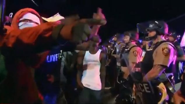 Manifestación en Ferguson.