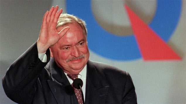 El difunto ex primer ministro de Quebec, Jacques Parizeau en 1995.