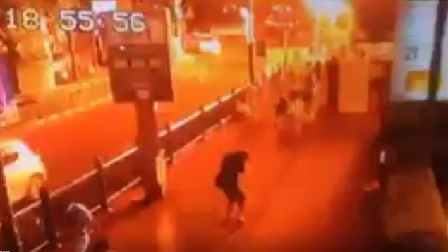 Momento de la explosión captado por un usuario de Tuiter.