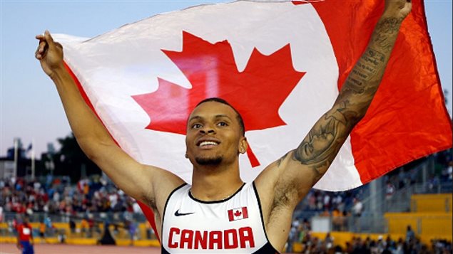 Andre De Grasse aux Jeux panaméricains, en juillet dernier