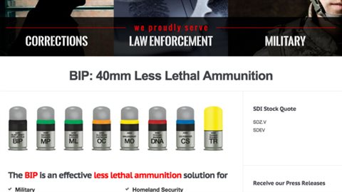 SDI markets a number of variations on its BIP range including bullets that in addition to the non-lethal impact can also mark suspects with invisible DNA markeral, visible paint, horrible smells and others.