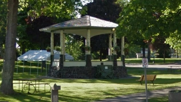 A similar gazebo in the small Ontario town of Gananoque has been maintained in perfect condition and is often used for intimate concerts, as a speaking platform. and as a central focal point in the small town park