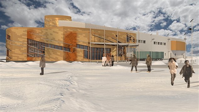 Artist rendering of Canadian High Arctic Research Station in Cambridge Bay, Victoria Island, Nunavut to be completed in 2017