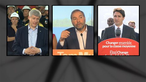 Stephen Harper, Thomas Mulcair et Justin Trudeau