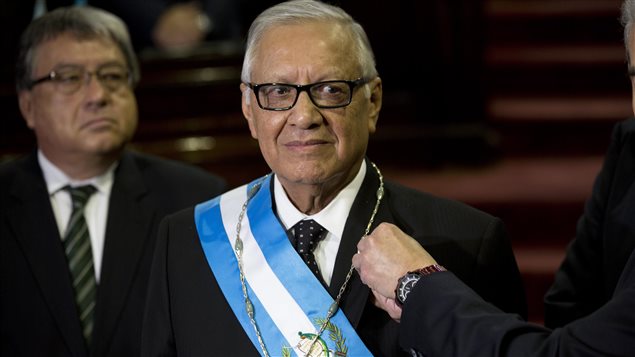 Juramentación de Alejandro Maldonado como nuevo presidente de Guatemala. 