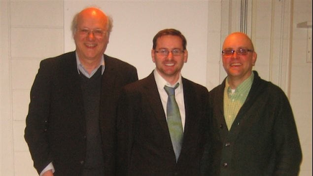 Research team L-R-Charles Vincent- Agriculture Canada, Raphael-Royaute- (lead author), Professor Chris Buddle, McGill Univeristy, Montreal