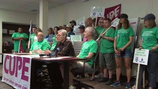 Canadians who work in the public sector like these in Halifax are much more likely to be unionized that those in the private sector.