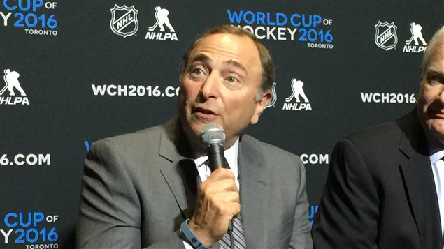 Gary Bettman de passage à Toronto pour annoncer la Coupe du monde de hockey 2016