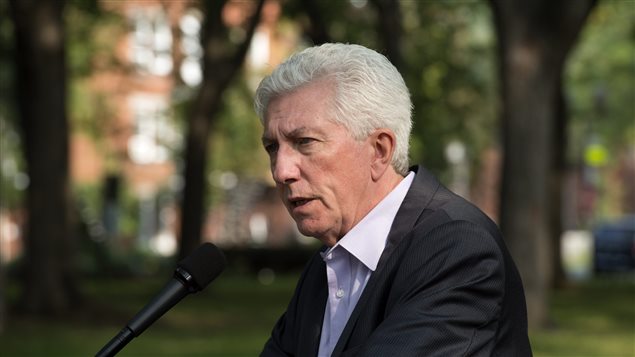 Gilles Duceppe, jefe del Bloque Quebequense, en una rueda de prensa en Montréal, el 9 septembre.