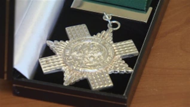 ruce Gandy of Dartmouth won this Silver Star medal at an international bagpipe event in Scotland.