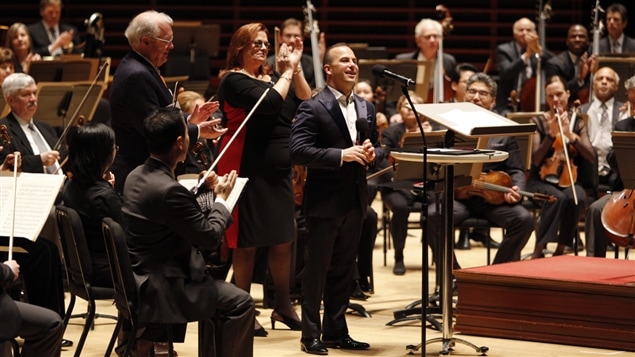 Le chef d’orchestre montréalais Yannick Nézet-Séguin avec le Philadelphia Orchestra
