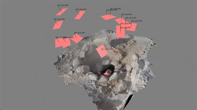 Plano en 3D de una tumba en Vilcabamba.