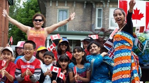 Multi-culturalism on display at one Peterborough, Ontario's Canada Day celebrations.