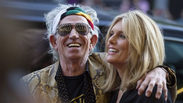 Keith Richards arriving on the red carpet with wife, Patti Hansen, yesterday, as he promotes the film "KeithRichards: Under the Influence" during the 2015 Toronto International Film Festival 