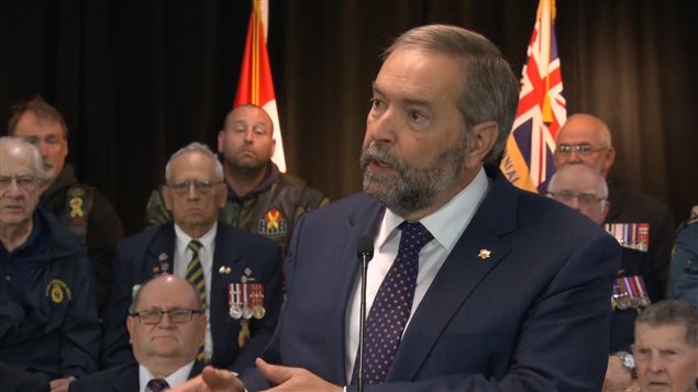 El líder neo-demócrata, Thomas Mulcair