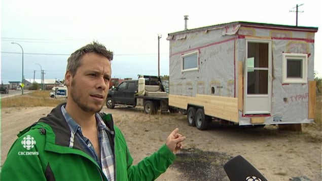 Eric Croteau will finish his tiny house before the winter, and may be one of the first residents in Yellowknife's new tiny house community.