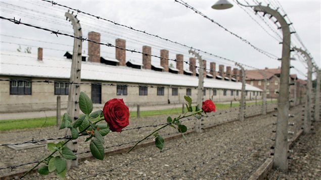 Clôture du camp de concentration d’Auschwitz.