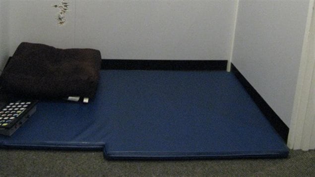 This photo of a room used to isolate students was published in the report “Stop Hurting Kids: Restraint and Seclusion in BC Schools.”