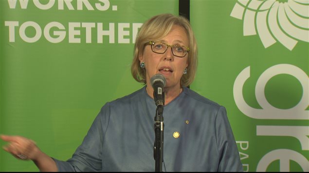 Elizabeth May, jefa del Partido Verde de Canadá.