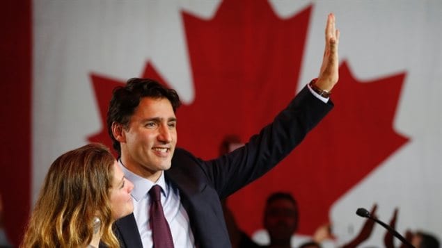 Justin Trudeau y su esposa, Sophie Grégoire.