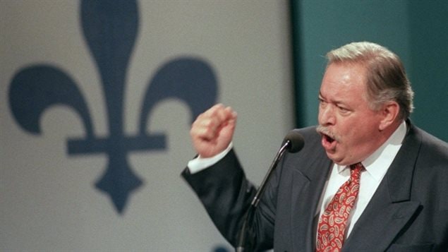 The infamous speech by the embittered separatist Parti Quebecois eader, Jacques Parizeau in which he blamed 
