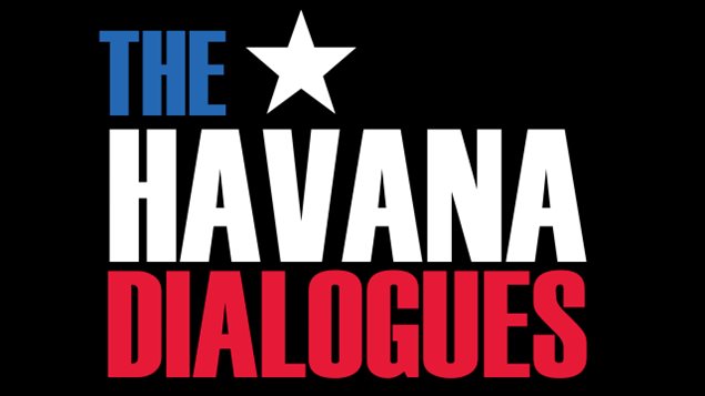 Afiche de la exposición "The Havana Dialogues" (Dialogos de La Habana) en THEMUSEUM de Kitchener, Ontario