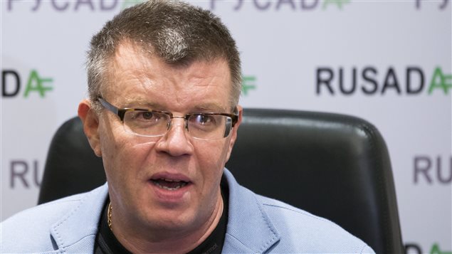 Nikita Kamaev, director de la Agencia Antidopaje de Rusa, RUSAD, en rueda de prensa el 10 de noviembre 2015 en Moscú.