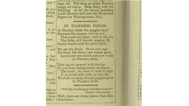 After initial rejection by other papers, the poem was published in an obscure spot at the bottom corner of an inside page in the popular magazine Punch