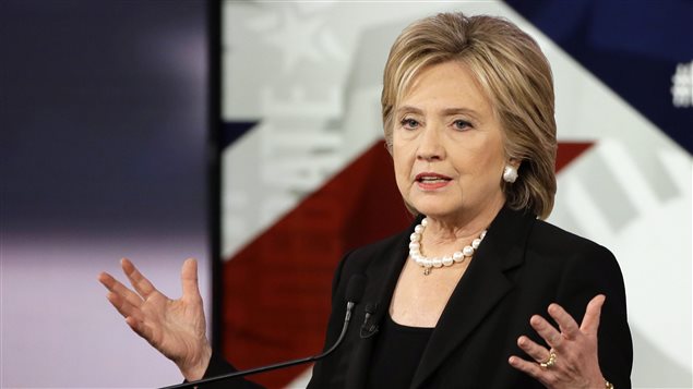 La aspirante a la nominación presidencial del Partido Demócrata, Hillary Clinton.