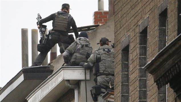 Allanamiento de las fuerzas especiales belgas relacioado con los atentados de París.