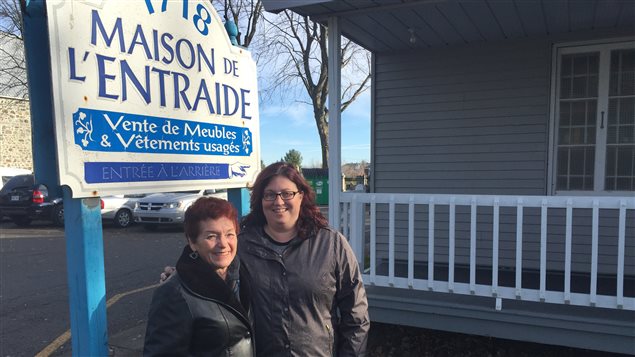 Nathalie Garant et Michelle Fournier, coordonatrice et vice-présidente de la Maison de l'entraide Nathalie Garant et Michelle Fournier, coordonatrice et vice-présidente de la Maison de l'entraide