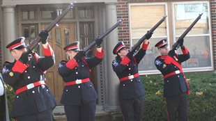  Members of Chatham Kent Police force have offered an honour guard to welcome fallen Canadian volunteer John Gallagher.