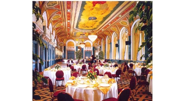 An example of the opulence of the CP Hotels, here the ballroom of the now Farimont Royal York hotel in Toronto