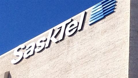Le logo de SaskTel. 