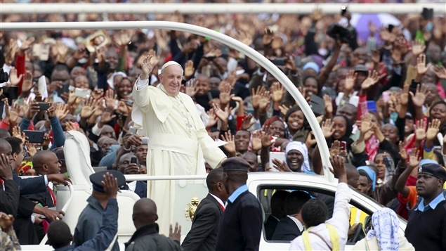 El papa Francisco en Nairobi, Kenya. 