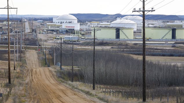  The Enbridge pipeline facility in Hardisty, Alta., is seen on Friday, Nov. 6, 2015. 