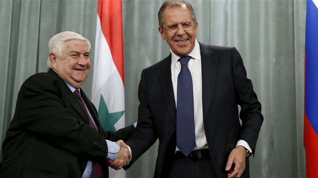 وزيرا الخارجية الروسية (يمين الصورة) والسورية